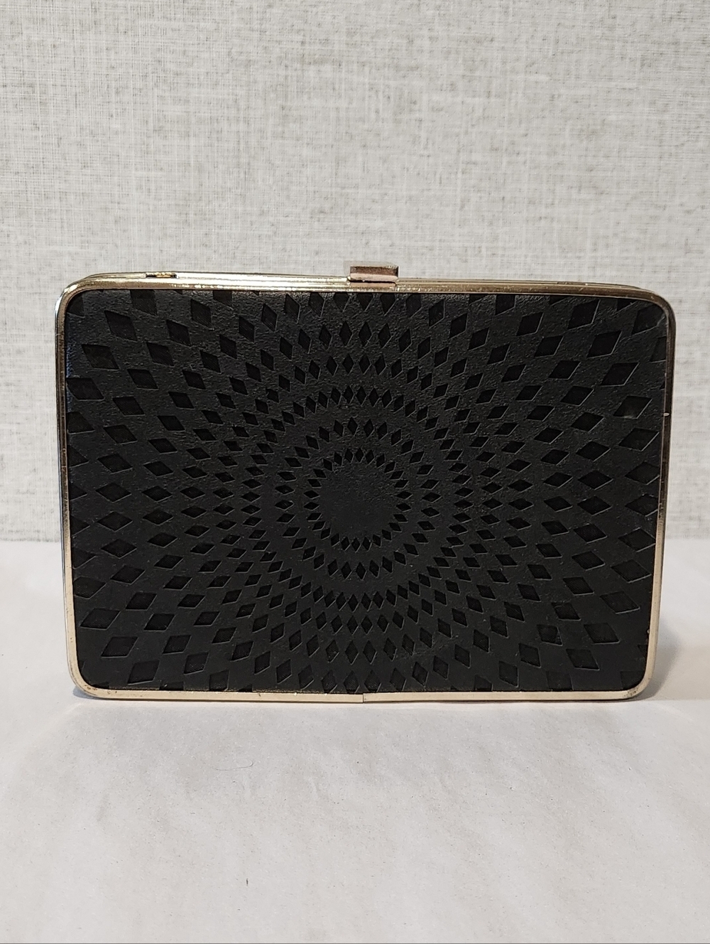 Cara New York Black Geometric Textured Clutch Crossbody - Picture 5 of 14